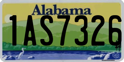 AL license plate 1AS7326