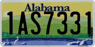 AL license plate 1AS7331