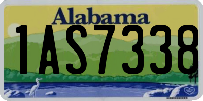 AL license plate 1AS7338
