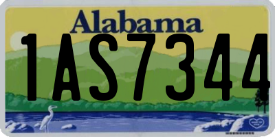 AL license plate 1AS7344
