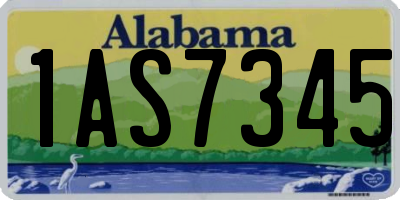 AL license plate 1AS7345