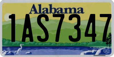 AL license plate 1AS7347