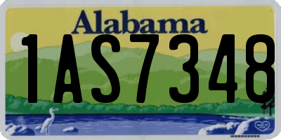 AL license plate 1AS7348