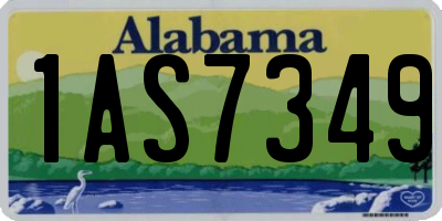 AL license plate 1AS7349