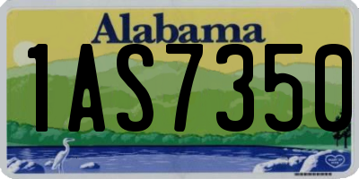 AL license plate 1AS7350