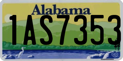 AL license plate 1AS7353