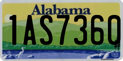 AL license plate 1AS7360