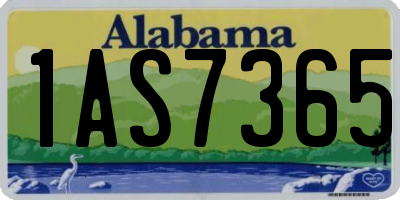 AL license plate 1AS7365