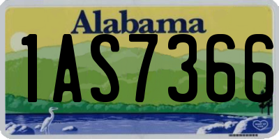 AL license plate 1AS7366