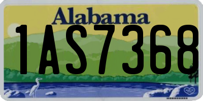 AL license plate 1AS7368