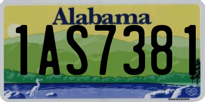 AL license plate 1AS7381