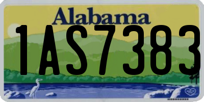 AL license plate 1AS7383