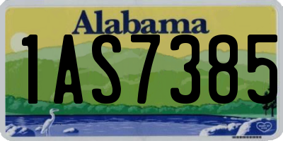 AL license plate 1AS7385