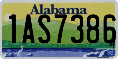 AL license plate 1AS7386