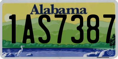 AL license plate 1AS7387