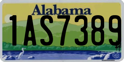 AL license plate 1AS7389