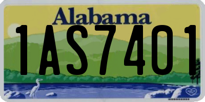 AL license plate 1AS7401