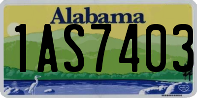AL license plate 1AS7403