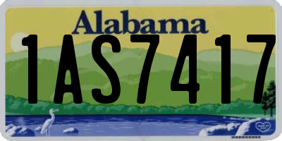 AL license plate 1AS7417