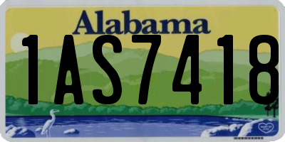 AL license plate 1AS7418