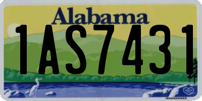 AL license plate 1AS7431
