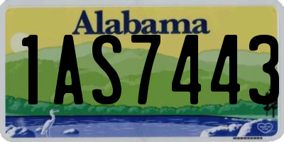 AL license plate 1AS7443