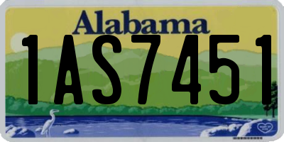 AL license plate 1AS7451