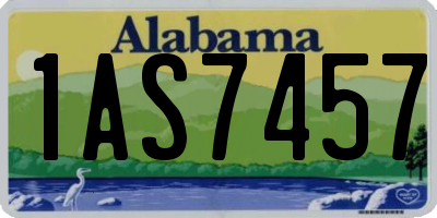 AL license plate 1AS7457