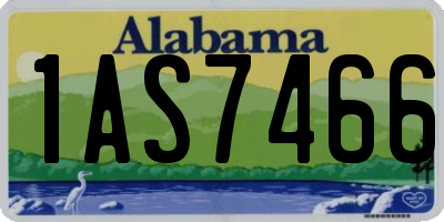 AL license plate 1AS7466