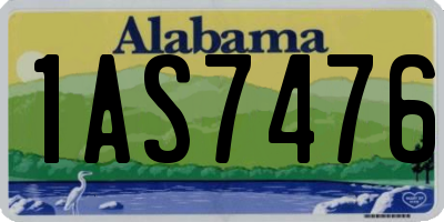 AL license plate 1AS7476
