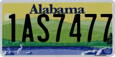 AL license plate 1AS7477