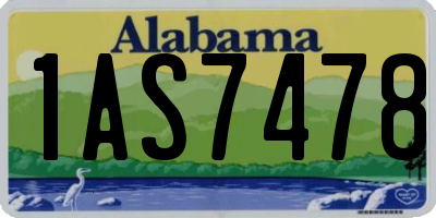 AL license plate 1AS7478