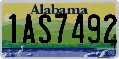AL license plate 1AS7492