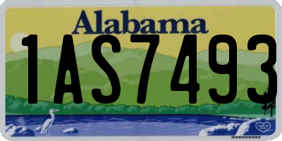 AL license plate 1AS7493