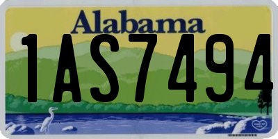 AL license plate 1AS7494