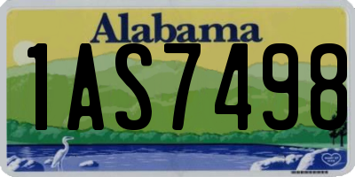 AL license plate 1AS7498