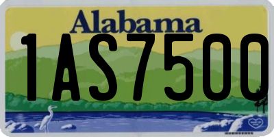 AL license plate 1AS7500