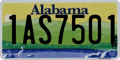 AL license plate 1AS7501