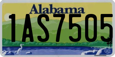 AL license plate 1AS7505