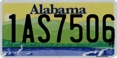 AL license plate 1AS7506