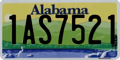 AL license plate 1AS7521
