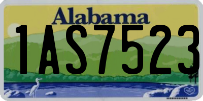 AL license plate 1AS7523