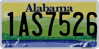 AL license plate 1AS7526