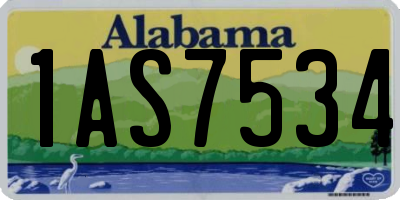 AL license plate 1AS7534