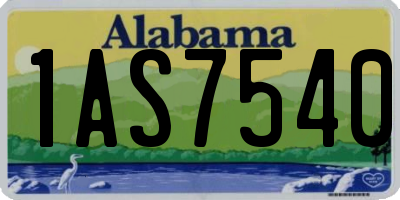 AL license plate 1AS7540