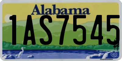 AL license plate 1AS7545