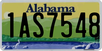 AL license plate 1AS7548