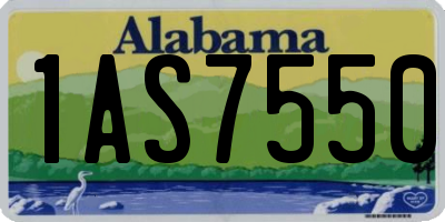AL license plate 1AS7550
