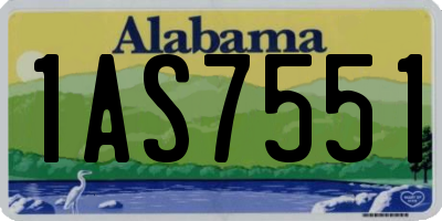 AL license plate 1AS7551