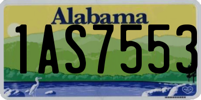 AL license plate 1AS7553